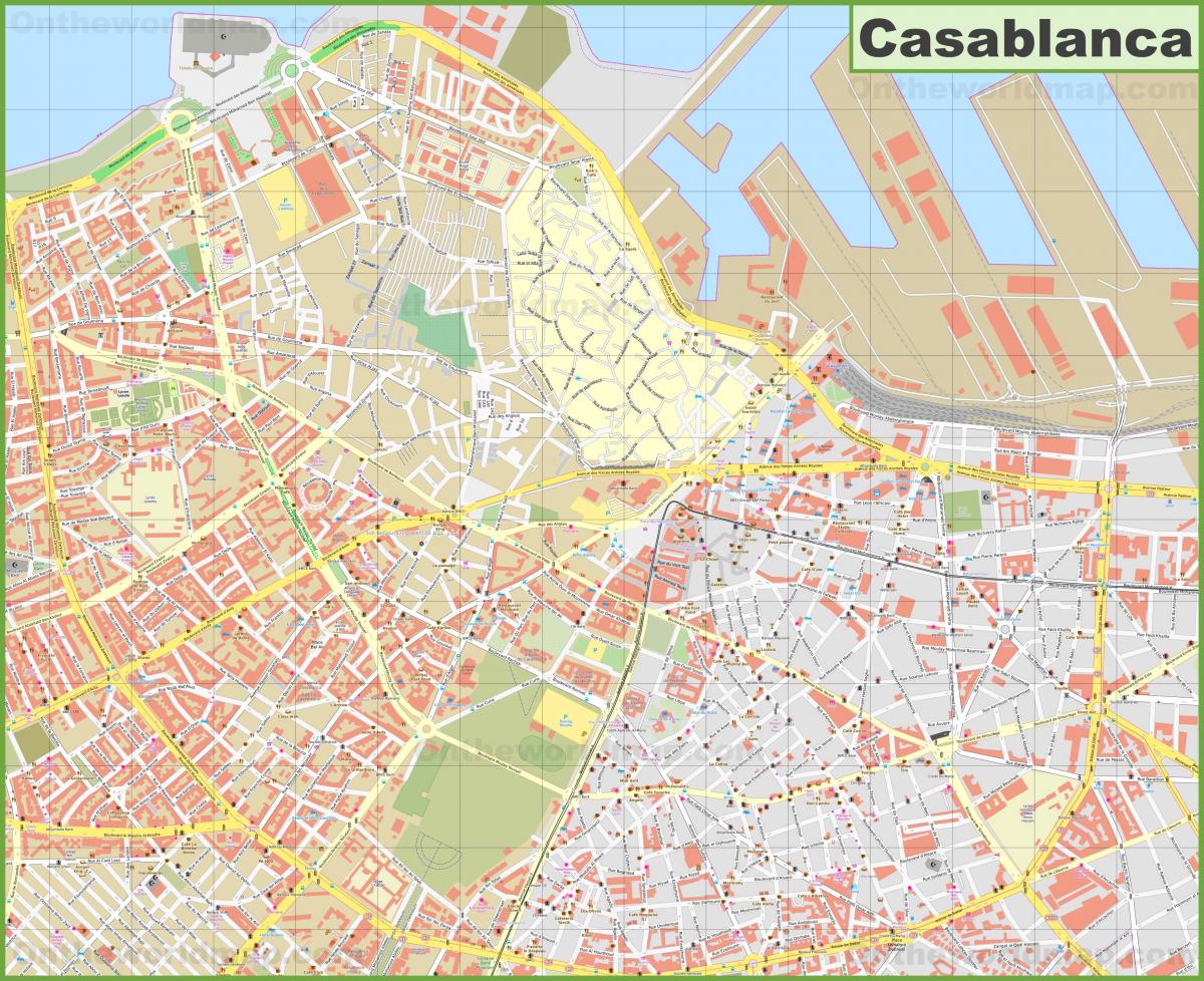 Plan de la ville de Casablanca