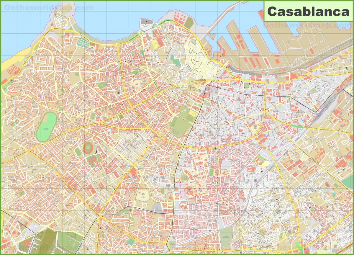 Plan des rues de Casablanca